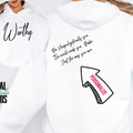 Worthy Hoodie | Personalized Inspirational Hoodie | Custom Quote Sweatshirt | Self Love Hoodie | Gildan 18500 Unisex 18
