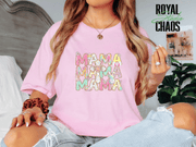 Mama Easter Shirt, Pastel Bunny Mom Tee, Spring Mama Shirt, Cute Easter Mom Gift, Floral Cross Christian Easter Tee, Mama Bunny Shirt