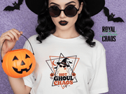 Hot Ghoul Chaos Comfort Colors T-Shirt | Retro Halloween Graphic Tee