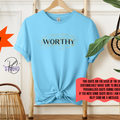 WORTHY Gildan 64000 | Personalization Option| Self Love Affirmation Shirt | Womens Empowerment Graphic | Positive Unisex Gift Tee 7