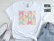Mama Easter Shirt, Pastel Bunny Mom Tee, Spring Mama Shirt, Cute Easter Mom Gift, Floral Cross Christian Easter Tee, Mama Bunny Shirt