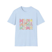 Mama Easter Shirt, Pastel Bunny Mom Tee, Spring Mama Shirt, Cute Easter Mom Gift, Floral Cross Christian Easter Tee, Mama Bunny Shirt