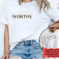 WORTHY Gildan 64000 | Personalization Option| Self Love Affirmation Shirt | Womens Empowerment Graphic | Positive Unisex Gift Tee 1