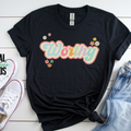 Worthy Retro Floral Graphic Tee, Self Love Shirt,Motivational Shirt for Women,Positive Message Shirt,Pastel Flower 5