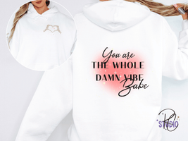 You Are the Whole Damn Vibe Babe Hoodie | Self-Love | Empowering Sweatshirt | Gildan 18500 |Cozy Graphic Hoodie | Sassy Empowerment Hoodie