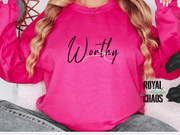 Minimal Bow Sweatshirt, Coquette Aesthetic Crewneck, Simple Ribbon Sweatshirt