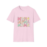 Mama Easter Shirt, Pastel Bunny Mom Tee, Spring Mama Shirt, Cute Easter Mom Gift, Floral Cross Christian Easter Tee, Mama Bunny Shirt
