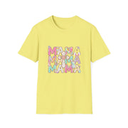 Mama Easter Shirt, Pastel Bunny Mom Tee, Spring Mama Shirt, Cute Easter Mom Gift, Floral Cross Christian Easter Tee, Mama Bunny Shirt
