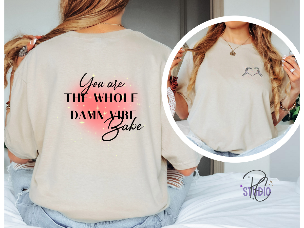 You Are the Whole Damn Vibe Shirt | Skeleton Heart Tee | Gildan 64000 Softstyle | Self Love Graphic Shirt