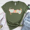 Worthy Retro Floral Graphic Tee, Self Love Shirt,Motivational Shirt for Women,Positive Message Shirt,Pastel Flower 6
