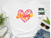 Retro Mama Shirt, Groovy Mom Tee, Mothers Day Gift, Retro Floral Mama Shirt, Checkered Heart Mom Shirt, Cute Trendy Mom Gift