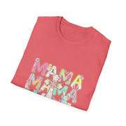 Mama Easter Shirt, Pastel Bunny Mom Tee, Spring Mama Shirt, Cute Easter Mom Gift, Floral Cross Christian Easter Tee, Mama Bunny Shirt