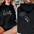 Worthy Hoodie | Personalized Inspirational Hoodie | Custom Quote Sweatshirt | Self Love Hoodie | Gildan 18500 Unisex 22
