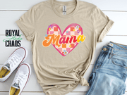 Retro Mama Shirt, Groovy Mom Tee, Mothers Day Gift, Retro Floral Mama Shirt, Checkered Heart Mom Shirt, Cute Trendy Mom Gift