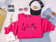 Minimal Bow Sweatshirt, Coquette Aesthetic Crewneck, Simple Ribbon Sweatshirt
