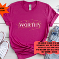 WORTHY Gildan 64000 | Personalization Option| Self Love Affirmation Shirt | Womens Empowerment Graphic | Positive Unisex Gift Tee 4