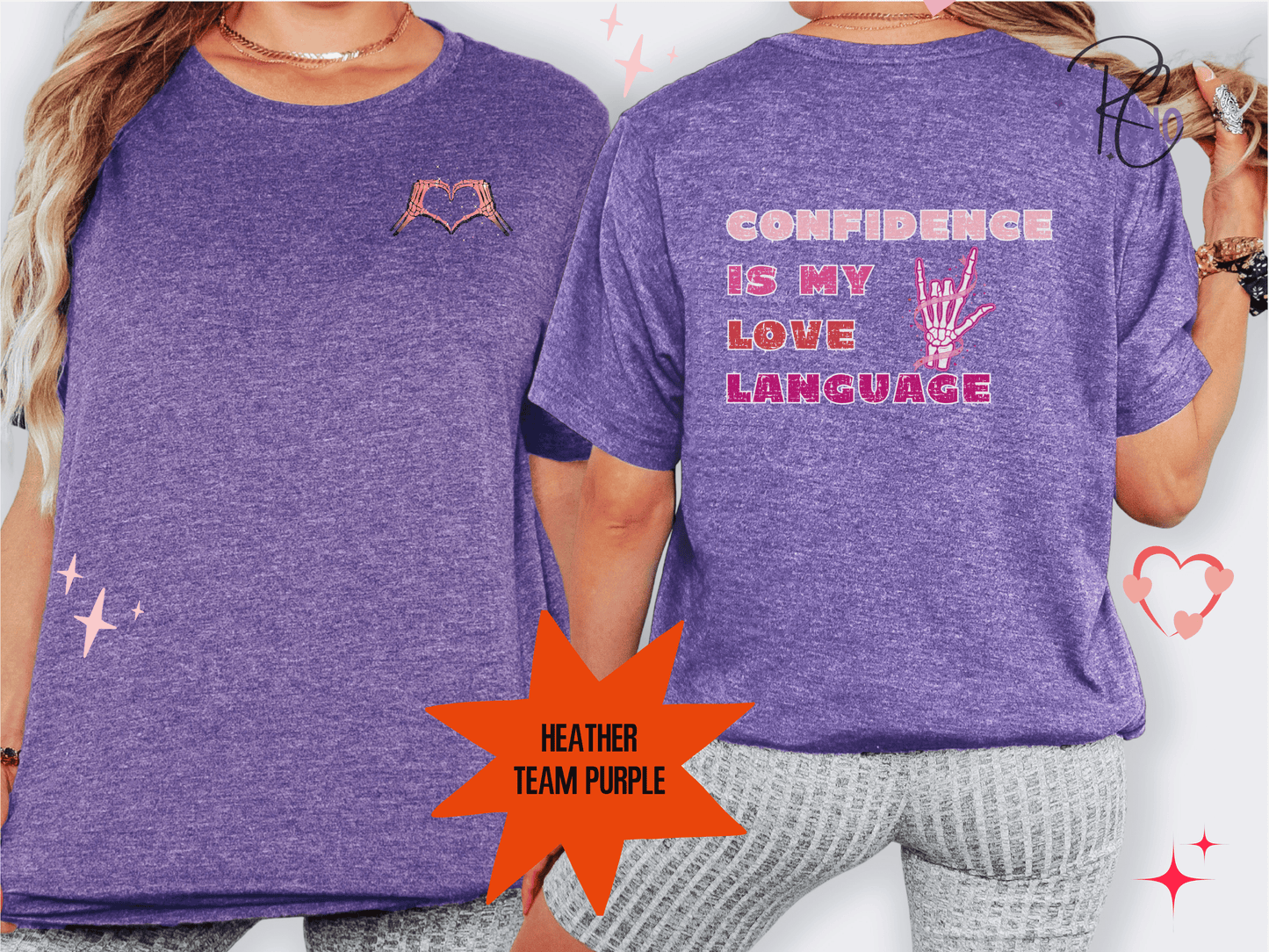 Confidence Is My Love Language Shirt | Self Love Valentine Tee | Skeleton Heart Shirt | Bella Canvas 3001