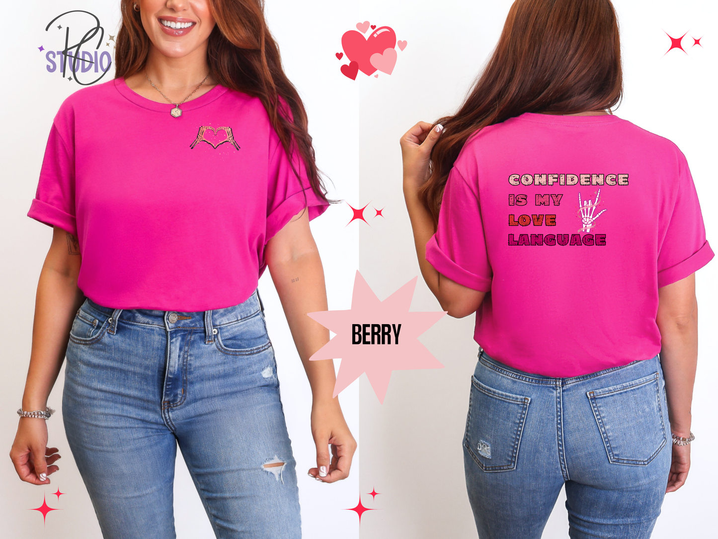 Confidence Is My Love Language Shirt | Self Love Valentine Tee | Skeleton Heart Shirt | Bella Canvas 3001