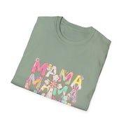 Mama Easter Shirt, Pastel Bunny Mom Tee, Spring Mama Shirt, Cute Easter Mom Gift, Floral Cross Christian Easter Tee, Mama Bunny Shirt