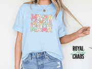 Mama Easter Shirt, Pastel Bunny Mom Tee, Spring Mama Shirt, Cute Easter Mom Gift, Floral Cross Christian Easter Tee, Mama Bunny Shirt