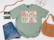 Mama Easter Shirt, Pastel Bunny Mom Tee, Spring Mama Shirt, Cute Easter Mom Gift, Floral Cross Christian Easter Tee, Mama Bunny Shirt