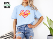 Retro Mama Shirt, Groovy Mom Tee, Mothers Day Gift, Retro Floral Mama Shirt, Checkered Heart Mom Shirt, Cute Trendy Mom Gift