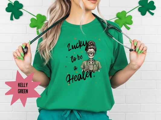 Nurse Fuel Shirt | St Patricks Day Nurse Tee | Funny Nurse Shirt | Skeleton Nurse Shirt | Bella Canvas 3001 | Healthcare Worker | RN | LPN