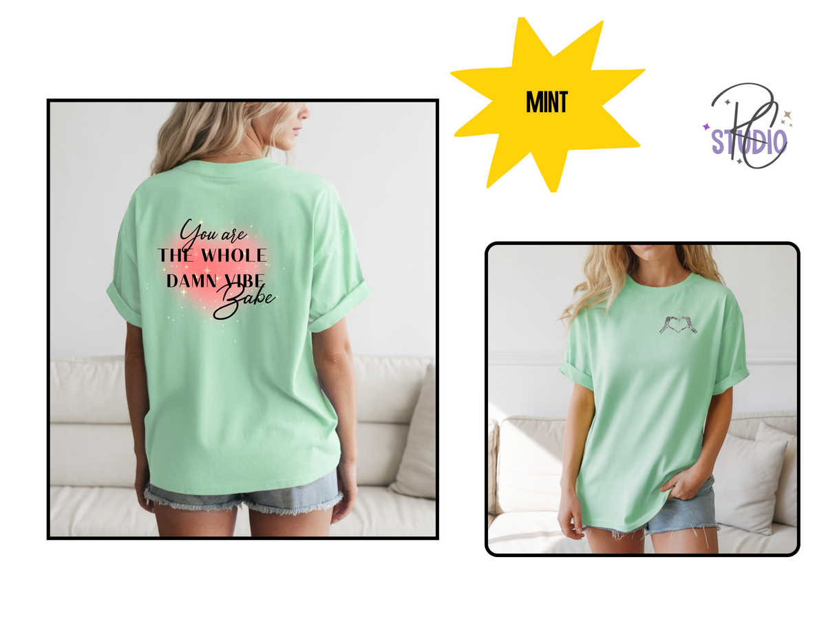 You Are the Whole Damn Vibe Shirt | Skeleton Heart Tee | Gildan 64000 Softstyle | Self Love Graphic Shirt