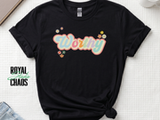 Worthy T-Shirt | Retro Floral Graphic Tee for Women | Self-Worth Shirt | Encouragement Gift for Her