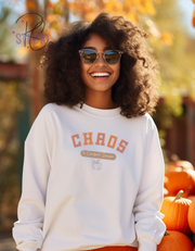 Cozy Chaos Crewneck Sweatshirt - Feel Good Gift, Casual Style, Unisex Fashion, Cozy Loungewear, Relaxed Fit Apparel