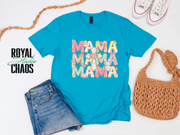 Mama Easter Shirt, Pastel Bunny Mom Tee, Spring Mama Shirt, Cute Easter Mom Gift, Floral Cross Christian Easter Tee, Mama Bunny Shirt