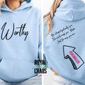 Worthy Hoodie | Personalized Inspirational Hoodie | Custom Quote Sweatshirt | Self Love Hoodie | Gildan 18500 Unisex 15
