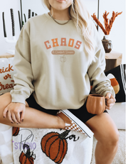 Cozy Chaos Crewneck Sweatshirt - Feel Good Gift, Casual Style, Unisex Fashion, Cozy Loungewear, Relaxed Fit Apparel