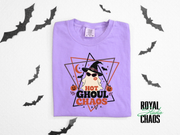 Hot Ghoul Chaos Comfort Colors T-Shirt | Retro Halloween Graphic Tee