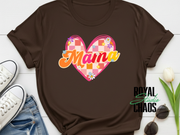 Retro Mama Shirt, Groovy Mom Tee, Mothers Day Gift, Retro Floral Mama Shirt, Checkered Heart Mom Shirt, Cute Trendy Mom Gift