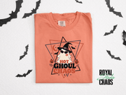 Hot Ghoul Chaos Comfort Colors T-Shirt | Retro Halloween Graphic Tee