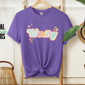 Worthy Retro Floral Graphic Tee, Self Love Shirt,Motivational Shirt for Women,Positive Message Shirt,Pastel Flower 17