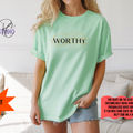 WORTHY Gildan 64000 | Personalization Option| Self Love Affirmation Shirt | Womens Empowerment Graphic | Positive Unisex Gift Tee 6