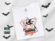 Hot Ghoul Chaos Comfort Colors T-Shirt | Retro Halloween Graphic Tee