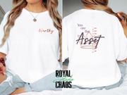 You Are The Asset Worthy Affirmation Shirt Self Worth Empowerment Tee Crown Graphic Motivational