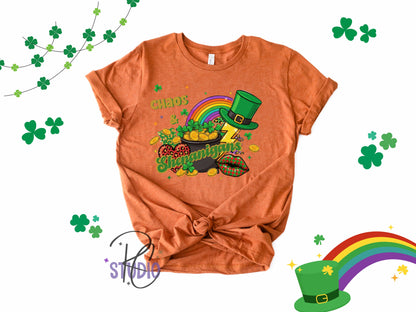 Chaos & Shenanigans St Patricks Day Shirt | Lucky Bella Canvas Tee